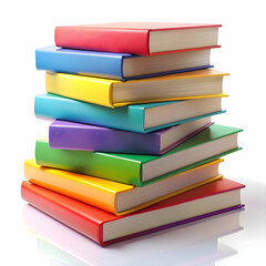 colorful book on white background