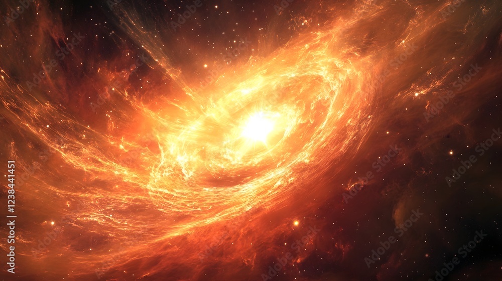 Aufkleber captivating cosmic dance a mesmerizing galactic explosion in the depths of the universe showcasing t
