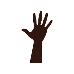 Hand Silhouette Vector Set &ndash; Black and Brown Human Hand Gestures in Various Poses