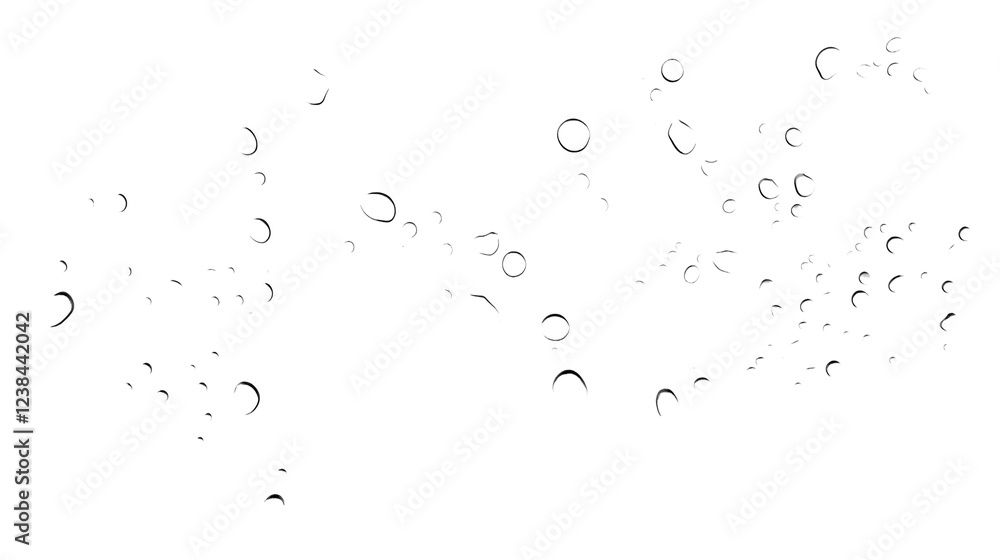 Fototapete Captivating abstract image showcasing a glass surface covered in a mesmerizing array of delicate raindrops creating a stunning visual texture and reflecting the surrounding environment