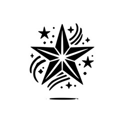 Celestial Starry Night: Abstract Cosmos Design, Twinkling Stars, Space Magic, Dreamy Galaxy, Graphic Illustration