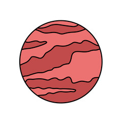 Vector planet mars design simple