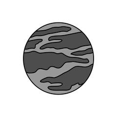 Vector planet Mercury design simple 