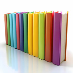 colorful book on white background