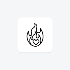 Passion line icon, vector, pixel perfect, illustrator file