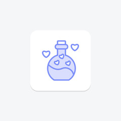 Love Potion duotone line icon, vector, pixel perfect, illustrator file