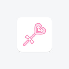 Lollipop Love duotone line icon, vector, pixel perfect, illustrator file