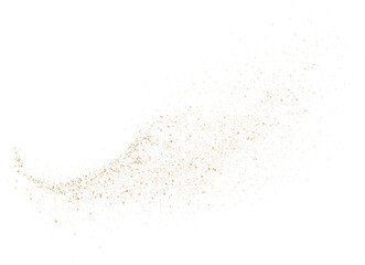 Obraz premium Golden sparks of dust and golden stars shine with special light. Christmas light effect. Golden sparkling particles of magic dust. PNG.