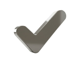 check mark icon 3d on isolated white background