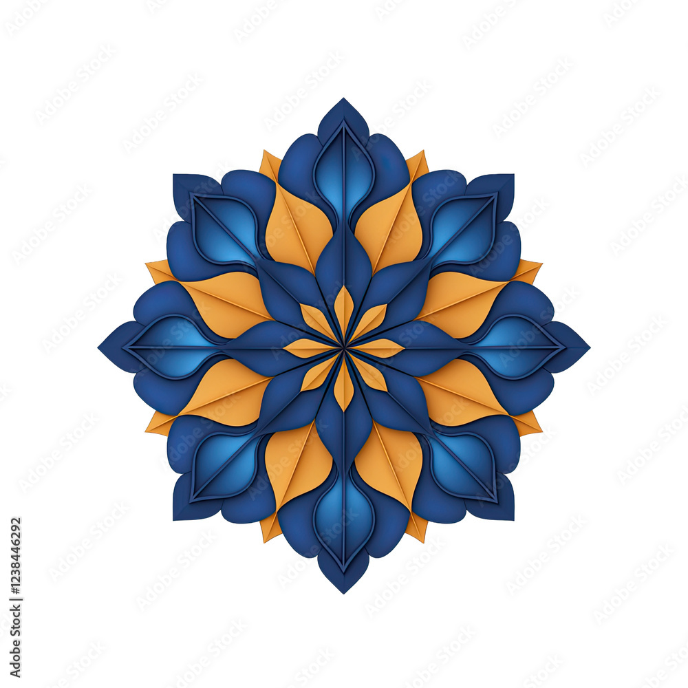 Poster balance symmetry idea. a colorful mandala design with intricate patterns and vibrant hues.