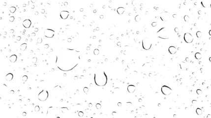 close up view of transparent water droplets and bubbles on a clear glass surface creating an abstract nature inspired background with a fresh pure and tranquil atmosphere