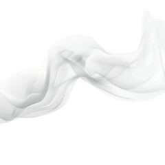 Obraz premium Soft white smoke swirling gracefully on a transparent background