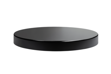 Black podium isolated on transparent background.