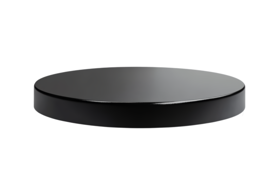 Black podium isolated on transparent background. - Powered by Adobe
