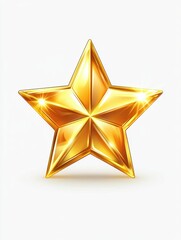 Obraz premium Star shape for award, rating, vote and success insignia set. Glossy feedback, shining prize or golden quality ranking symbol different form vector illustration isolated on white background