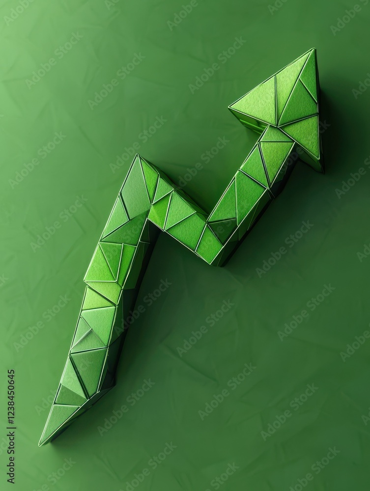 Poster a digital art of an arrow in histogram showing huge investment profit. up arrow in investment histog