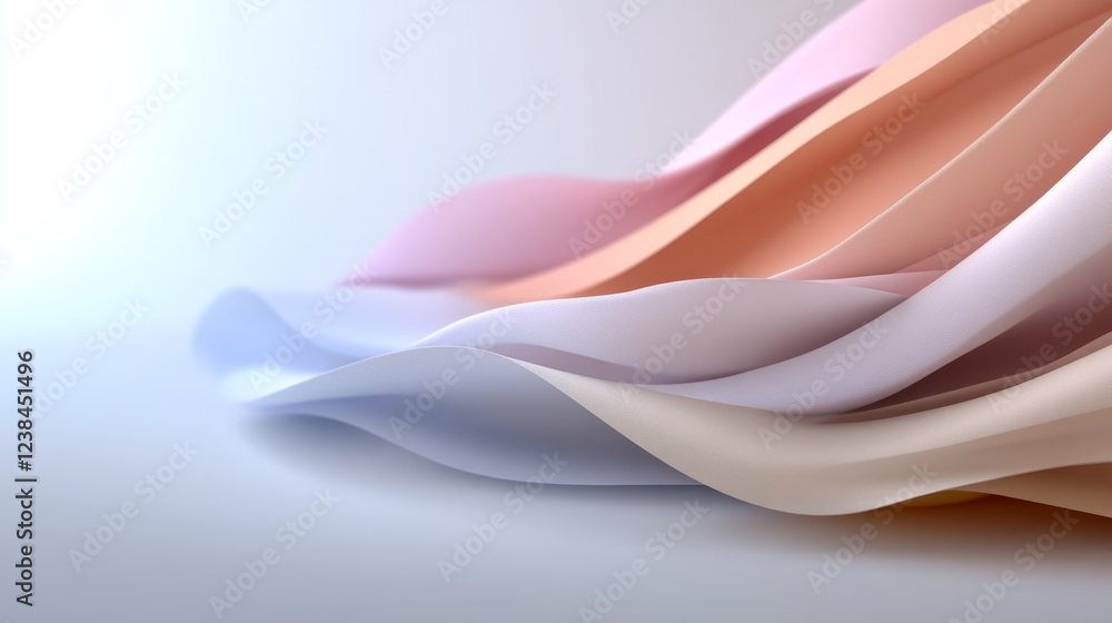 Poster abstract background featuring flowing ribbons of soft colors ideal for designers seeking chaos and a