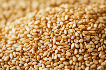 Fototapeta premium Sesame seeds, closeup, healthy food, background