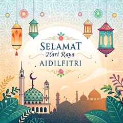 Selamat Hari Raya Aidilfitri background