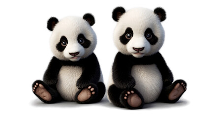 Adorable Panda Sitting Peacefully Amidst Lush Greenery