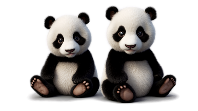 Adorable Panda Sitting Peacefully Amidst Lush Greenery