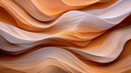 Obraz premium Desert landscapes nature idea. Abstract waves of orange and cream hues create a stunning desert landscape.