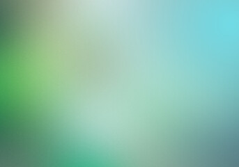 Fototapeta premium Abstract pastel gradient with soft green and blue tones, light grain texture, noise