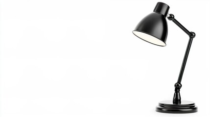Elegant Black Desk Lamp with Adjustable Arm and Modern Design