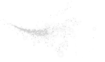 White sparks of dust and white stars shine with special light. Christmas light effect. White sparkling particles of magic dust. PNG.