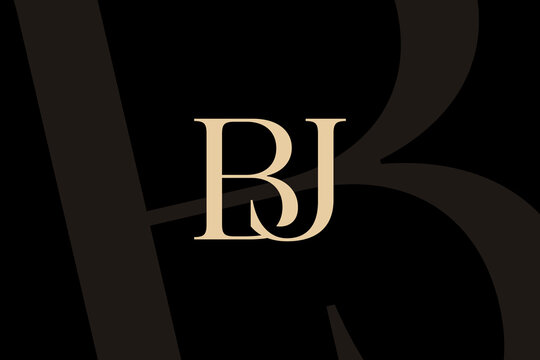 BJ or JB letter logo icon design. Classic style luxury initials monogram.