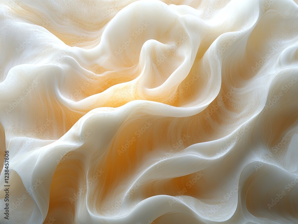Poster abstract flowing fabric surface with soft light. possible use background texture