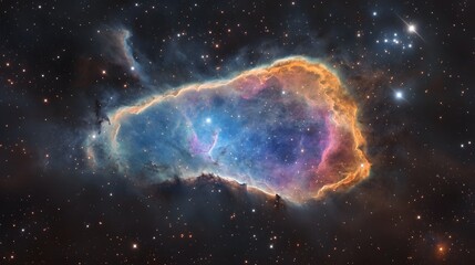 Stunning cosmic explosion within the mysterious interstellar void reveals a vibrant and mesmerizing display of galactic mysteries showcasing the dynamic and captivating nature of the universe