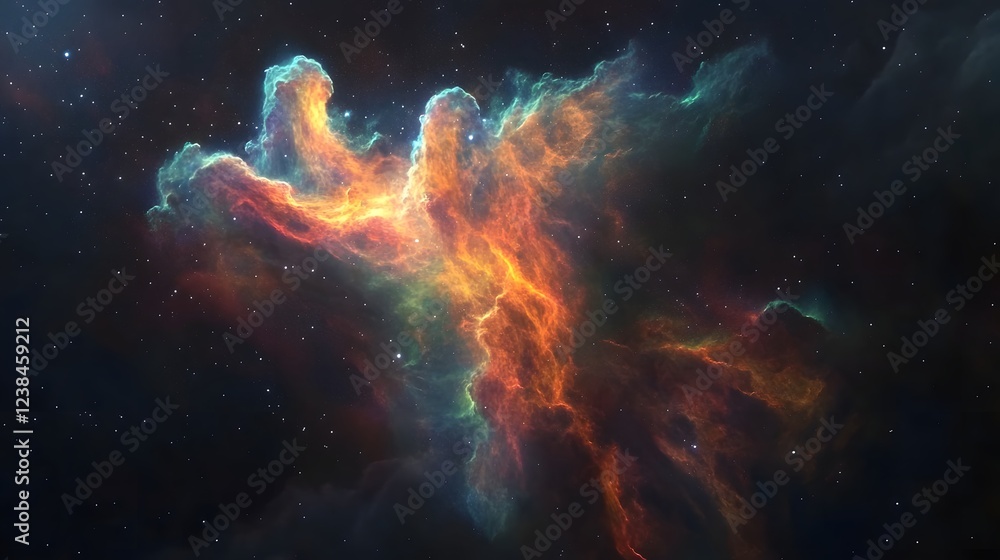 Poster this captivating digital artwork portrays a dramatic and mesmerizing cosmic explosion with swirling 