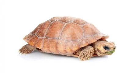Obraz premium Close-up of a Beautiful Desert Tortoise on White Background