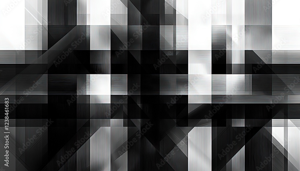 Aufkleber abstract geometric grayscale pattern for design or background