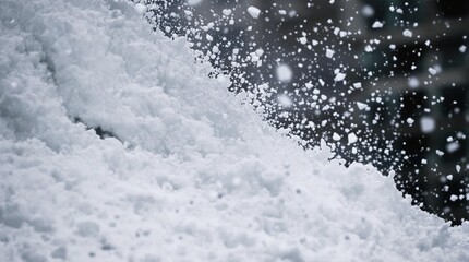  Snow sliding off a roof. Used for news about incidents involving snow and weather changes.