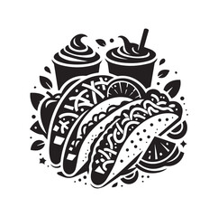 A Tacos vector silhouette SH