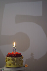 Birthday cake with candles