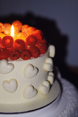 Birthday cake with heart 