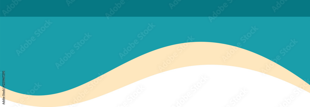 Aufkleber turquoise and beige abstract wavy background creating dynamic visual interest, perfect for modern an