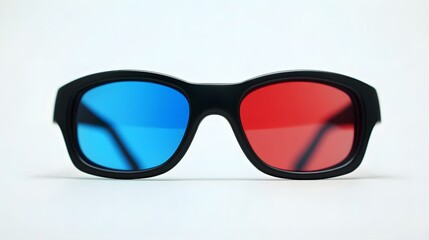 3D glasses with red and blue lenses, ready for immersive viewing.