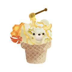 Honey Lemon bear ice cream