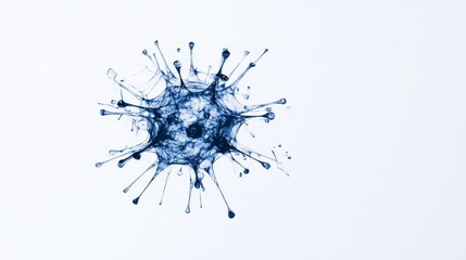 Microscopic virus, detailed view, white background, medical research (1)