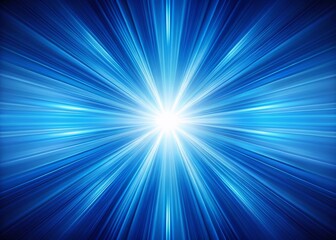 Blue and White Radial Background with Copy Space