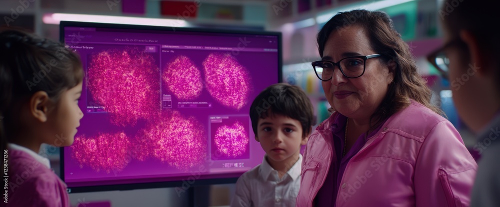 Poster exploring cellular structures: a science lesson for children