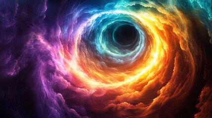 Abstract swirl with colorful clouds background. Possibly for tech or fantasy