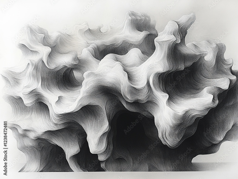 Poster abstract textured monochrome structure on a plane for artistic backdrop