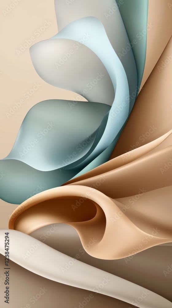 Poster abstract background design featuring flowing shapes and soothing colors for creative projects and di