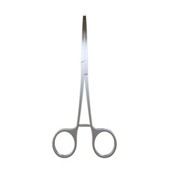 Surgical Clamp, 3d illustration Isolated on white background
