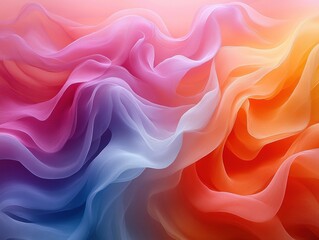 Obraz premium Abstract, wavy, colorful fabric background
